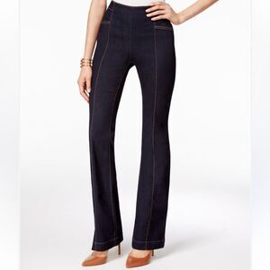 INC International Concepts Women's Jeans High Rise Flare Dark Blue Size 10s Y2K